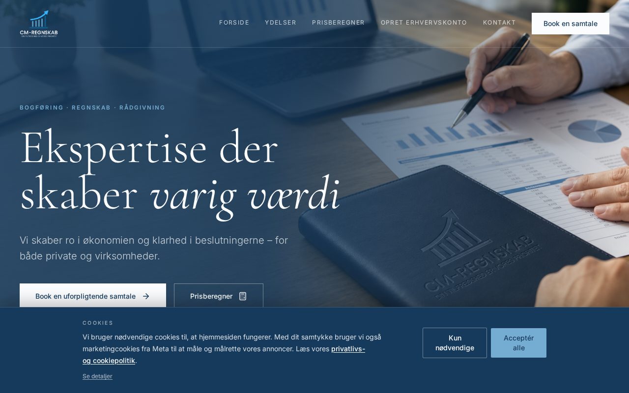 Hjemmeside for CM-Regnskab